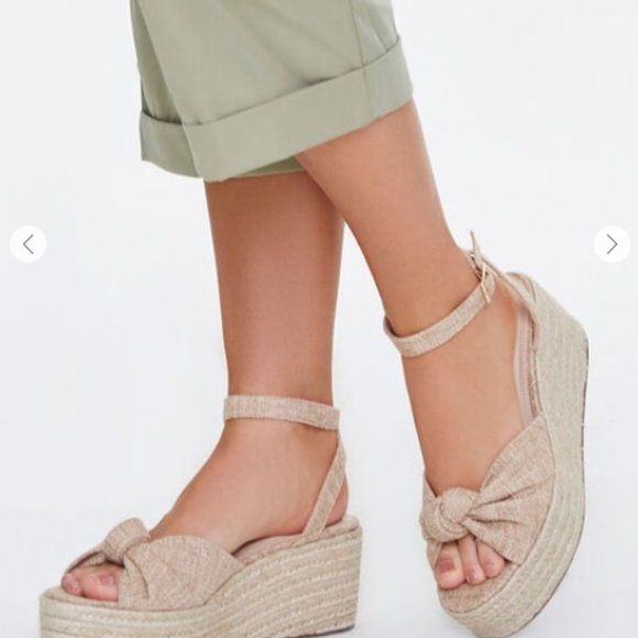 Forever 21 Shoes - Knotted Espadrille Wedges